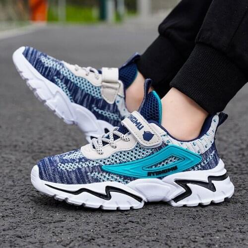 2021 Basketball Kids Sport Shoes Boys Running Sneaker Casual Sneaker Breathable Childrens Fashion Shoes Platform Light For Boys