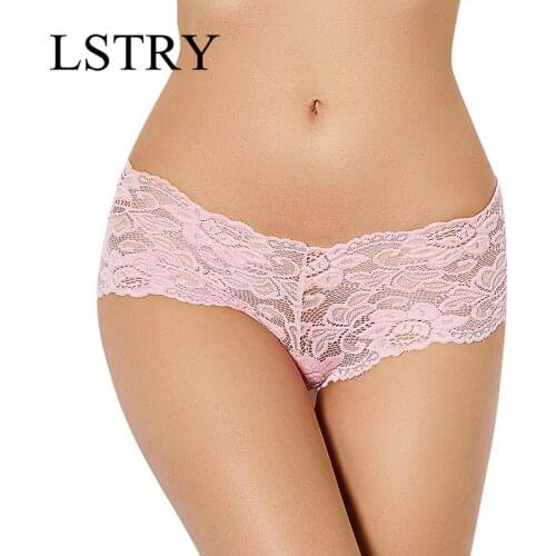 2020 New Womens Sexy Lace Underwear Etroic Women Fashion Ladies Thongs Straps Hollow G-String Panties Micro Shorts Plus Size