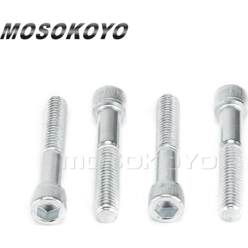 4 Pcs Sissy Bar Rack Backrest Docking Hardware Install Mounting Bolt Screw For Harley Softail Fatboy Heritage Night Train 03-17
