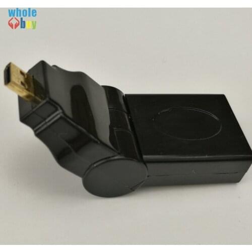 50pcs/lot Micro HDMI male to HDMI female 90 180 degrees Can be adjusted Rotating Swivel Right Angled Adapter