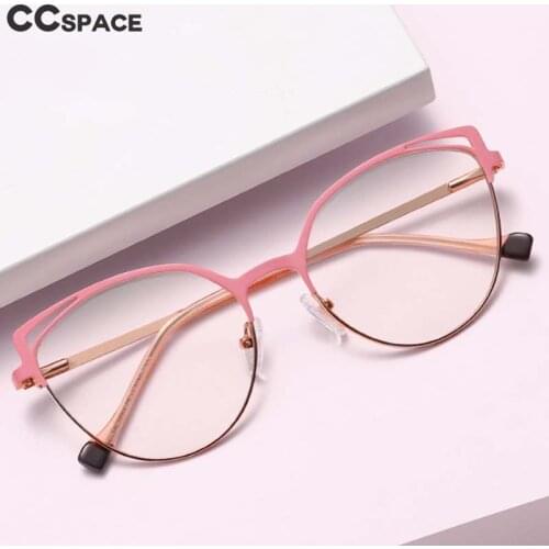 53153 Cat Eye Anti Blue Light Glasses Frame Women Spring Foot Optical Fashion Computer Eyeglasses