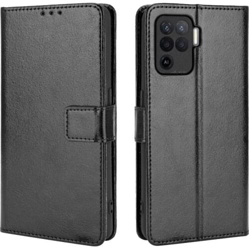 For OPPO F19 Pro Case Luxury Flip PU Leather Wallet Lanyard Stand Shockproof Case For OPPO A94 Reno5 F Reno5 lite Phone Bags