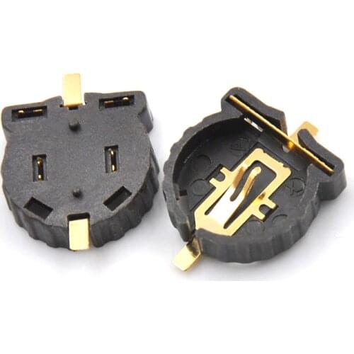 5pcs/set BS-1220-2 Battery Holder CR1220 Coin Cell Holders SMD 1220 Battery Socket Holder Case Batteries Boxes Dark Boxes