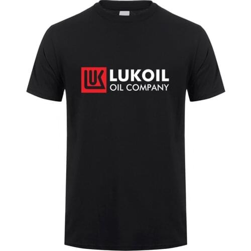 Russian Lukoil Oil Company T Shirt Men Summer Short Sleeve Cotton T-shirts Man Tops Fashion Tshirt LH-193