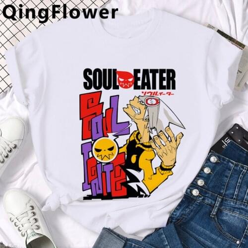 Hot Japanese Anime Soul Eater T Shirt Men Kawaii Harajuku Cartoon T-shirt Summer Tops Manga Graphic Tees Hip Hop Tshirt Male