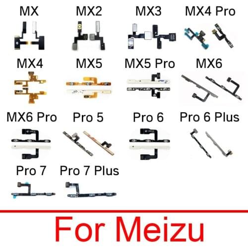 On/Off Power Volume Flex Cable For Meizu Metal MX MX2 MX3 MX4 MX5 MX6 Pro Power Volume Control Switch Flex Ribbon Replacement