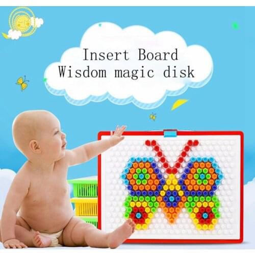 Puzzle spell insert wisdom magic disk toy DIY assembly exercise hands-on ability children insert board toys