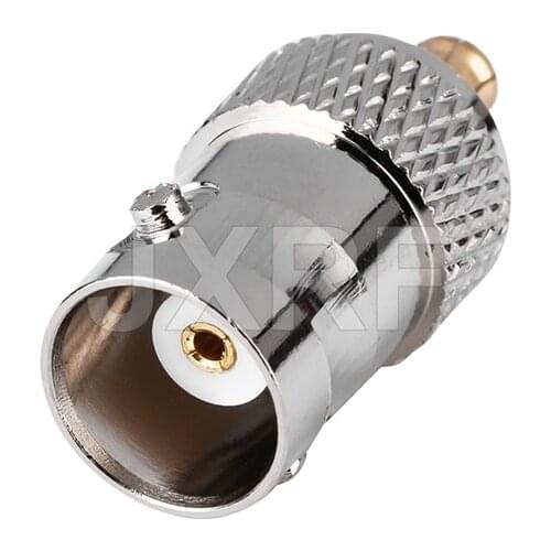 JXRF Connector BNC Female Jack to MCX Male Plug Straight RF Coaxial Adapter