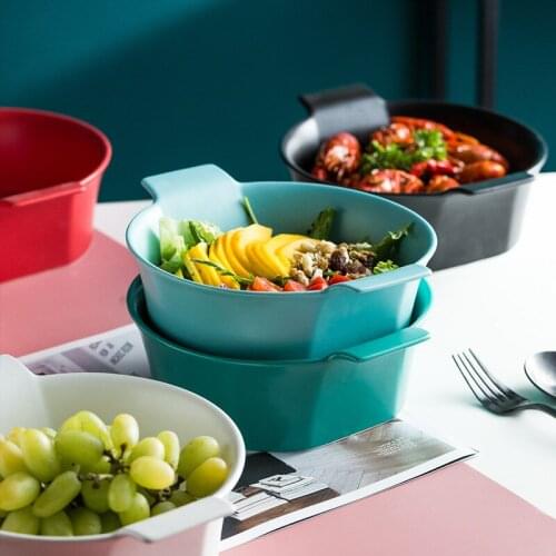 European-style ceramic bowl large capacity binaural round baking bowl oven special soup breakfast bowl kitchen tableware