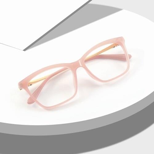 Fashion Women Transparent Cat Eyes Spectacle Eyeglasses Man Computer Glasses Frame Anti Blue Optical Clear Lens Myopia Glasses