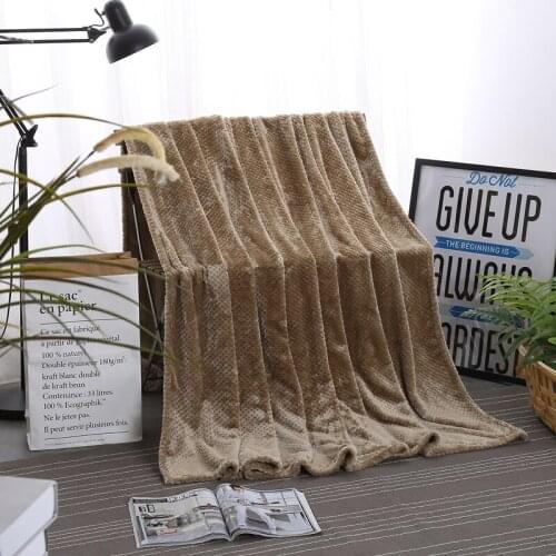 High quality plush bedspread blanket 200x230cm High Density Super Soft Flannel Blanket to on for the sofa/Bed/Car