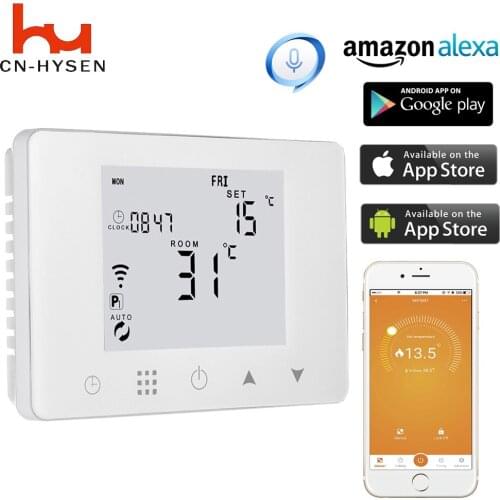 LCD 5A Wall-Hung Gas Boiler Heating Temperature Programmable Thermostat AC230V Powered Thermoregulator with backlight
