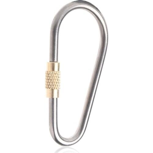 2021 New Camping Link Titanium Alloy Carabiner Keychain Hanging Lock Buckle Hook Key Ring