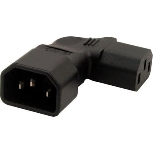 NEW IEC Connectors IEC 320 C14 male to C13 famale Vertical right angle Power adapter Conversion plug