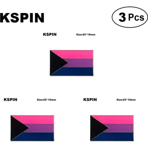 New Pride Flag Lapel Pin Flag badge Brooch Pins Badges 3Pcs a Lot