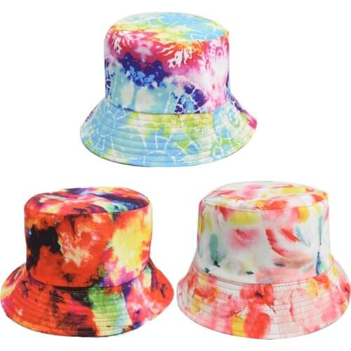 D0LF Reversible Bucket Hats Cotton Foldable Beach Sunhats Fisherman for Women Men Casual Panama in Summer