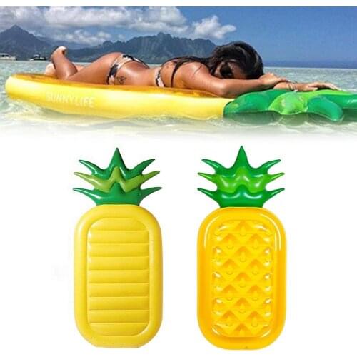 Swimming Floating Bed Inflatable Pineapple Adult Kids Swimming Pool Floating Air Mattress Raft Bed Mat For Pool Water Party