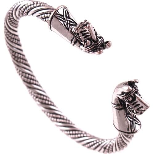 Drop Shipping Viking Teen Wolf Fenrir Cuff Bangle&Bracelet Men Jewelry and Accessories