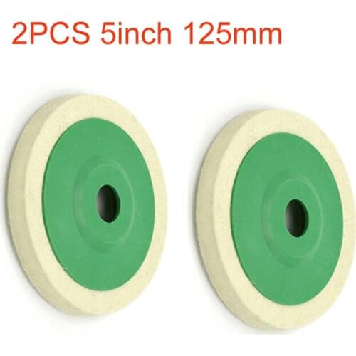 2Pcs 125mm Polishing Wheels Polishing Pad Grinding Disc Angle Grinder Angle Grinder WheelFelt Disc Polisher Accessories