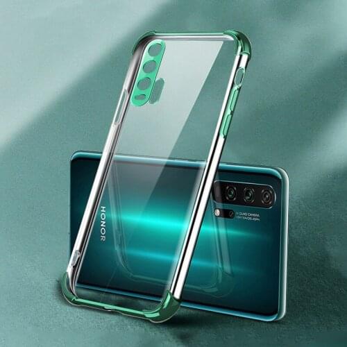 Lens Protection Plating Silicone Case for Huawei Honor20 Honor 20 Pro S 20S 20Pro Airbag Shockproof Thin Soft Clear Cover Fundas