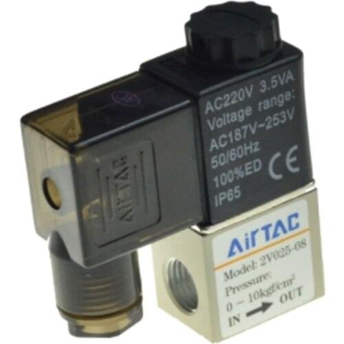 Solenoid Valve AC 220V 1/2" Inlet Outlet 2 Way 2 Position Air 1PC