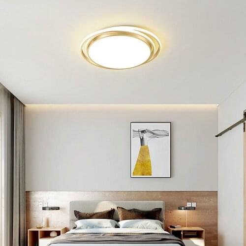 Modern Minimalist LED Light Luxury Bedroom Living Room Hanging Light Creative Round Ceiling Lamp Indoor Decoration Chandelier