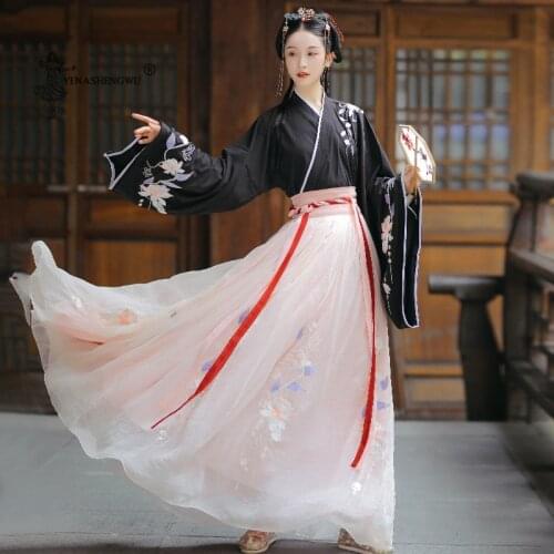 Hanfu Chinese Traditional Costume Woman Ancient Han Dynasty Dress Oriental Princess Dress Lady Elegance Tang Dynasty Dance Wear