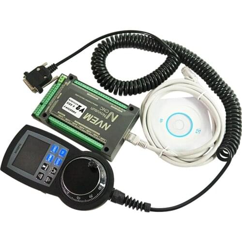 CNC Mach3 Control Card 4 axis Ethernet Motion 200khz + 1pcs High-quality manual pulse hand wheel for CNC milling Machine