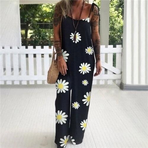 Female jumpsuit Butterfly Jump Suit Women Overalls O-Neck bodysuit Woman Floral Rompers Pocket Playsuit Casual Long Jumpsuit