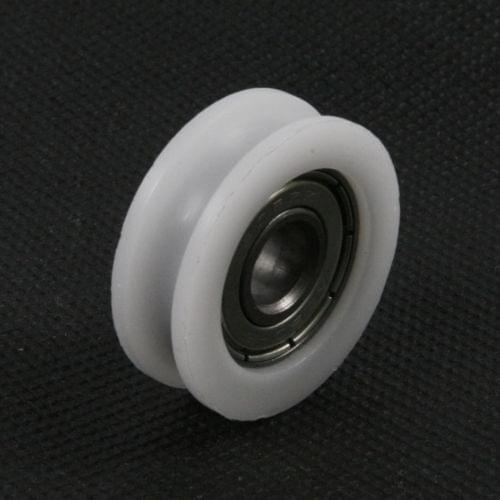 2pc 8*30*10mm U Groove Nylon Flexible Ball Bearing Wheel Roller for Furniture