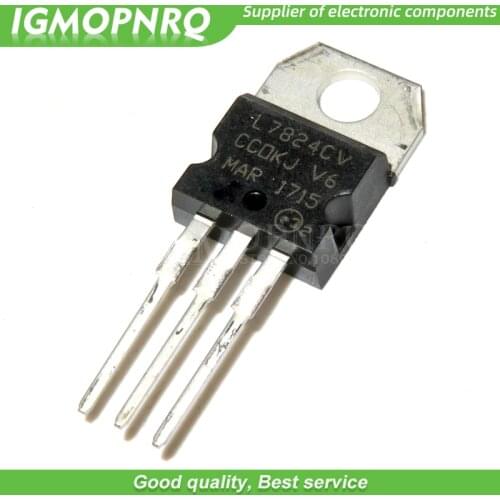 10pcs/lot L7824CV L7824 7824 TO-220 Voltage Regulator IC +24 Volts 1 .5Amp New Original