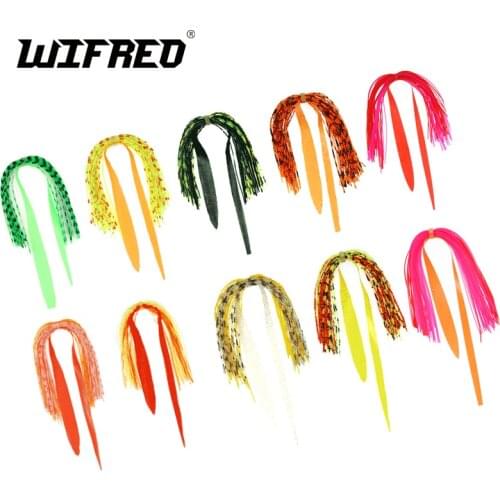 10pcs Silicone Skirt Trailer Replacement Rubber Layers for Slider Craft SpinnerJigs Octopus Squid Snapper Jigging Fishing Lure
