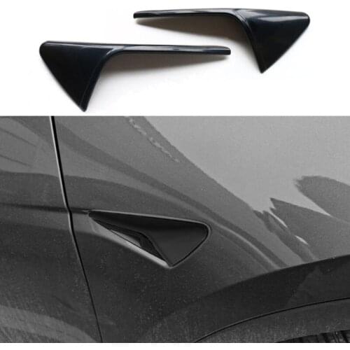 2pcs Car Side Marker Protection Covers Black Exterior Cover Decorations Compatible with 2021 Tesla Model 3 X Y 3XUB