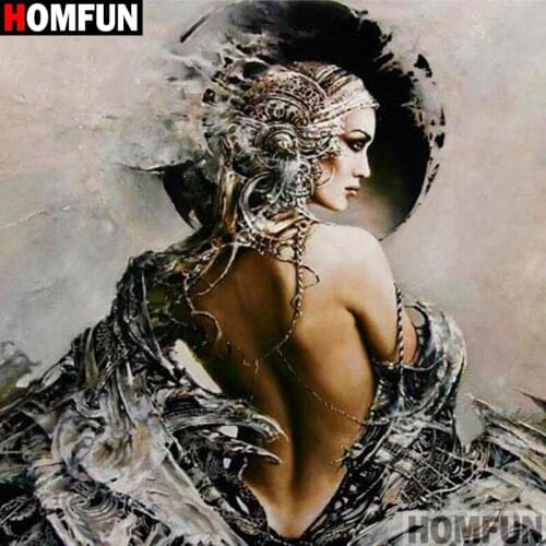 HOMFUN 5D Diamond Embroidery Needlework Kit "beauty" Diy Diamond Painting Cross Stitch Home Decoration Gift A16289