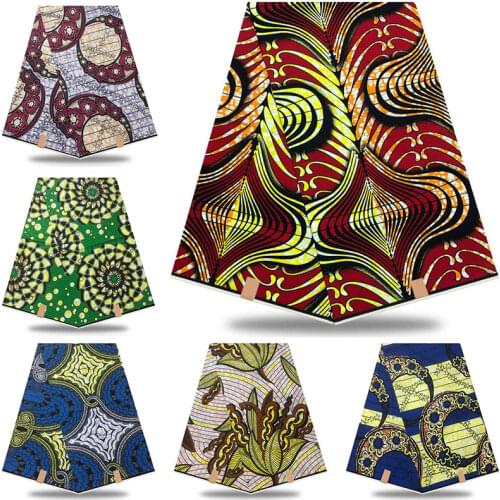 Ankara African wax prints batik fabric real wax 100% cotton sewing material for wedding dress high quality Africa tissu 6yards