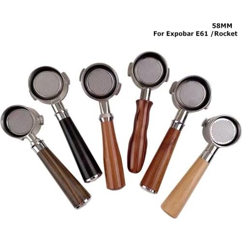 58mm Coffee Bottomless Portafilter Filter Holder Basket For E61 Coffee Machine Barista 포터필터 بورتافلتر DeLonghi DeLonghi ديديكا