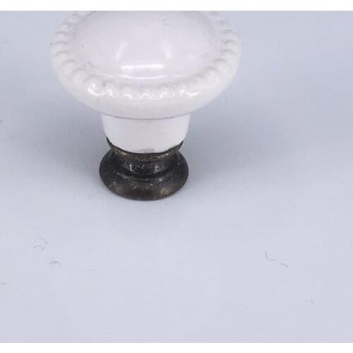 28mm Ceramic Cabinet Knobs White Button Cupboard Closet Dresser Handles Pulls Kitchen Bedroom furniture Marble Ceramic knobs