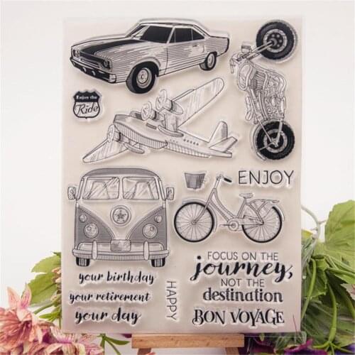 Hot selling Transportation transparent clear stamp / silicone seal roller stamp DIY scrapbook album / card production