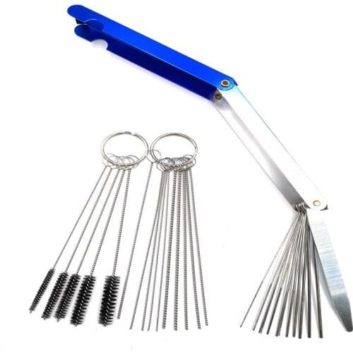 Carburetor Carbon Dirt Jet Remove Cleaning Needles Brushes Cleaner Tools for Automobile Motorcycle ATV Welder Carb Chainsaw