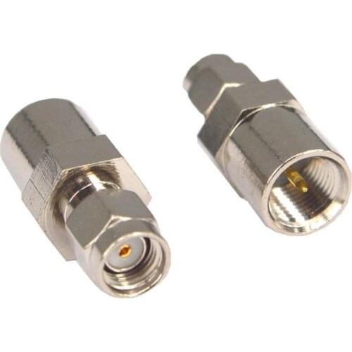 100 Pieces RP SMA Male to FME Male Straight RF Coaxial Adapter Connector FME to SMA Adapter