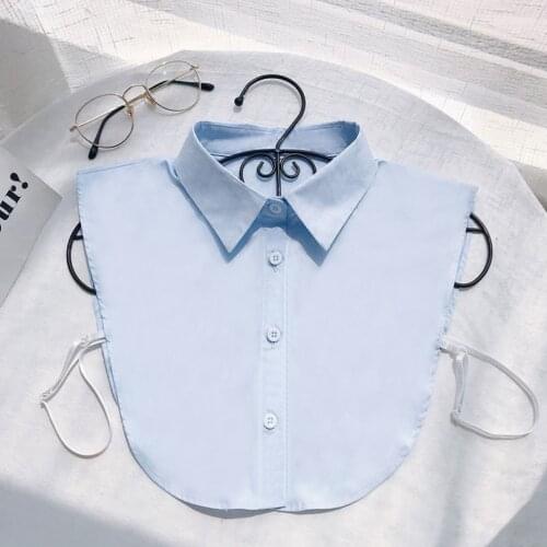 Fake Collar for Shirt Detachable Collars Solid Shirt Lapel Blouse Top Fashion Men Women Black White Clothes Shirt Accessories