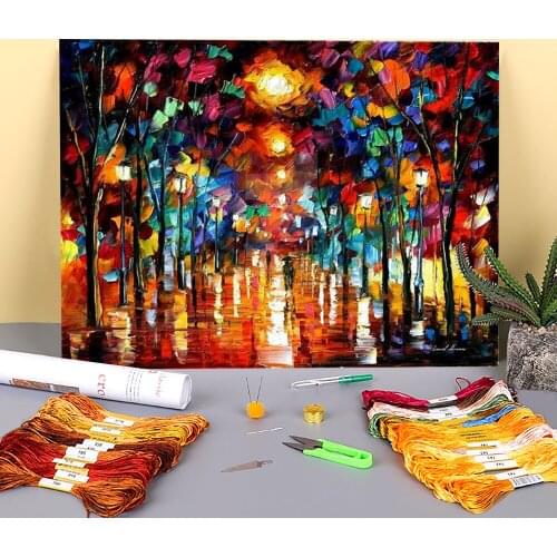 Spectrum Feelings Printed Canvas 11CT Cross-Stitch DIY Embroidery Full Kit DMC Threads Knitting Hobby Painting Sewing Package