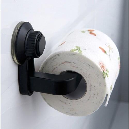 Paper Roll Wall Rack Bathroom No Drilling Toilet Paper Holder Toilet ABS Plastic Paper Towel Roll Wall Mounted Rack