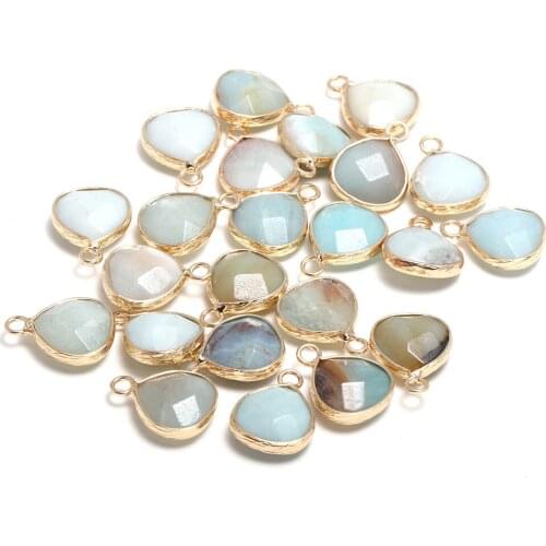 Natural Semi Precious Stone Pendant Drop For Jewelry Making DIY Necklace Bracelets 13x18mm[Package Sale][Package Sale]