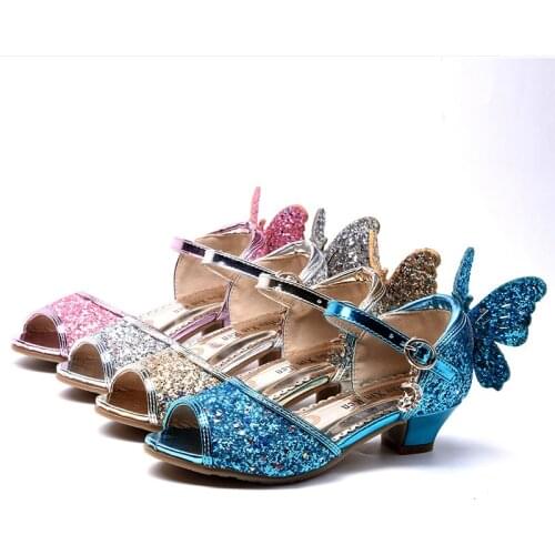NEW Girls Children Princess Flower Fashion Kids Pink School Wedding Dance Shoes