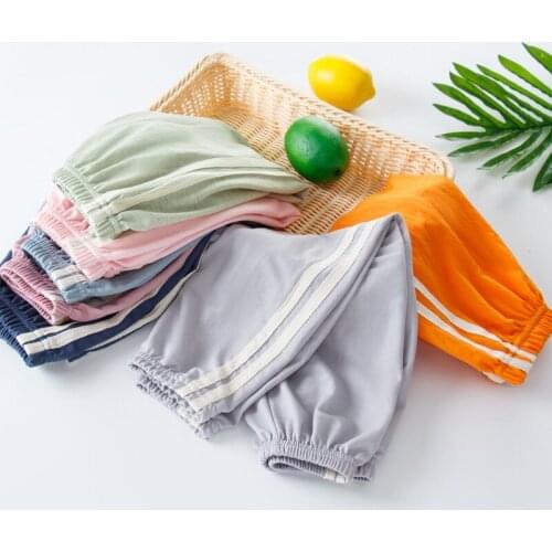 New Children Candy Color Sports Long Pants Summer Baby Casual Fanshion Cotton Trousers Teens Elastic Waist Soft Homeclothes