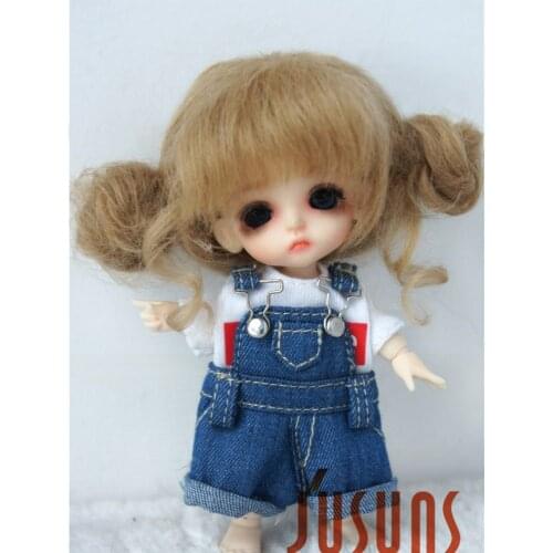 JD406 1/12 Cute Two pony mohair BJD doll wig size 3-4 inch 4-5 inch fashion wigs Doll accessories