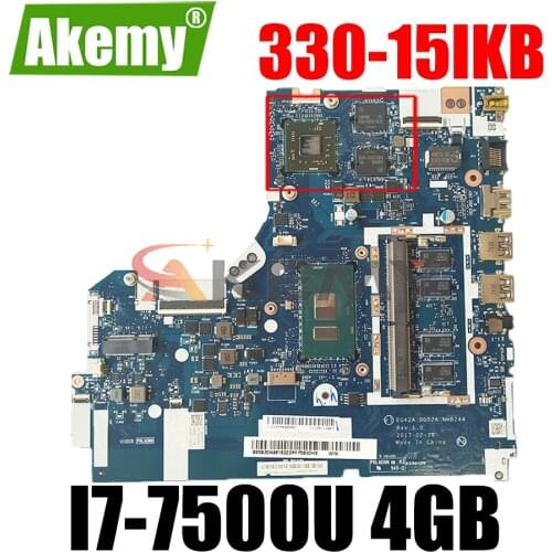 FOR para Lenovo Laptop Motherboard 330-15IKB CPU I7-7500 4G RAM DDR4 NMB244 100% probado