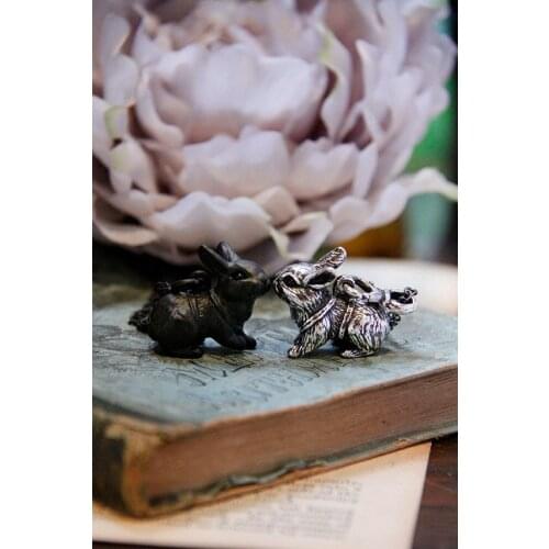 Retro rabbit necklace new Fashion hare pendant jewelry Antique Silver/antique bronze/gun black plated Free shipping