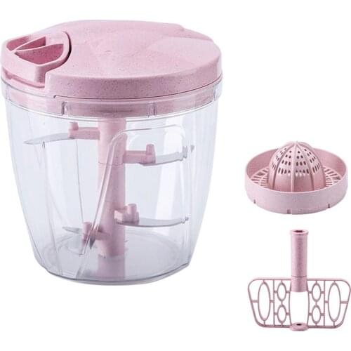 Manual Food Chopper Wheat Straw Stainless Steel String Vegetable Fruits Nuts Onions Mincer Blender Shredder Food Processors